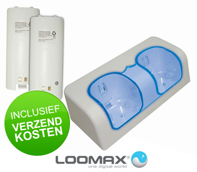 Koopjessite - Wii 4-daagse: Loomax Wii Dual Chargerstation LMHH-WA800G1 Koopjessite - Wii 4-daagse: Loomax Wii Dual Chargerstation LMHH-WA800G1