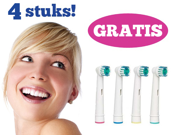 Lifestyle Deal - 4 Gratis Opzetborstels Geschikt Voor Oral B Tandenborstels