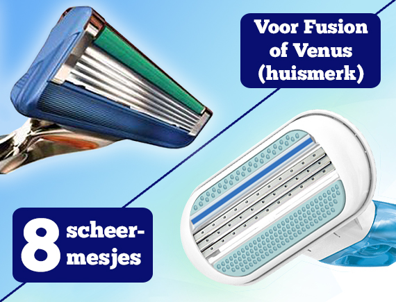 Lifestyle Deal - 8 Universele Scheermesjes Voor Gillette Fusion Of Venus