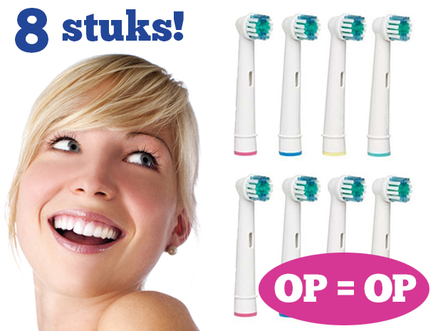 Lifestyle Deal - 8 X Opzetborstel Geschikt Voor Oral B Tandenborstels