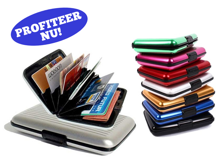 Lifestyle Deal - Aluminium Wallet / Kaarthouder In 8 Kleuren Lifestyle Deal - Aluminium Wallet / Kaarthouder In 8 Kleuren