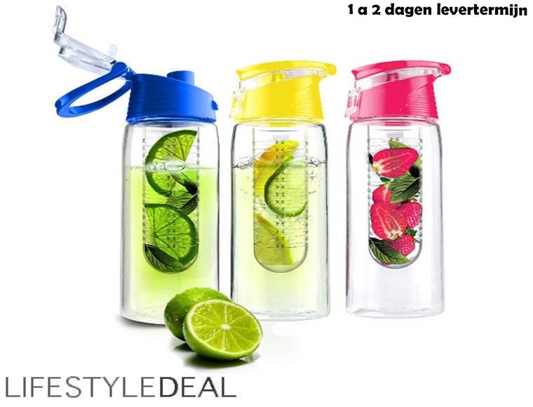 Lifestyle Deal - Bidon Met Fruitvak 800Ml; Onze Deal Uw Kwaliteit; Prijs Altijd Incl. Verzenden