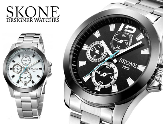 Lifestyle Deal - Cadeautip! Skone Herenhorloge Met Stalen Band Lifestyle Deal - Cadeautip! Skone Herenhorloge Met Stalen Band