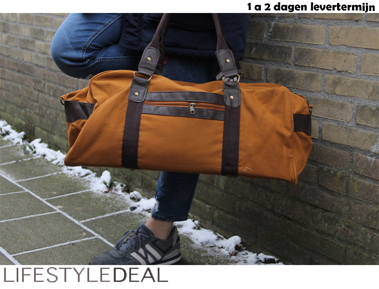 Lifestyle Deal - Cognac Kleur Weekendtas 42 Ltr. Lifestyle Deal - Cognac Kleur Weekendtas 42 Ltr.