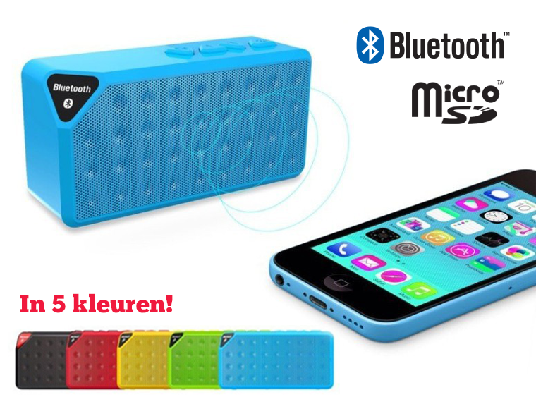 Lifestyle Deal - Compacte X3 Draadloze Bluetooth-speaker Met Handsfree In 5 Kleuren Lifestyle Deal - Compacte X3 Draadloze Bluetooth-speaker Met Handsfree In 5 Kleuren