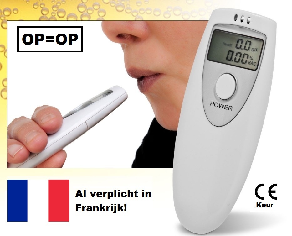 Lifestyle Deal - Digitale Alcoholtester, Verplicht In Frankrijk! Lifestyle Deal - Digitale Alcoholtester, Verplicht In Frankrijk!