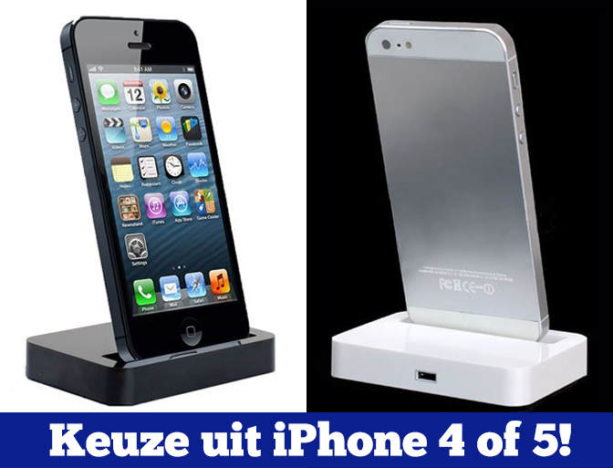 Lifestyle Deal - Docking Station Voor Iphone 4 / 4S Of 5 In Zwart Of Wit Lifestyle Deal - Docking Station Voor Iphone 4 / 4S Of 5 In Zwart Of Wit