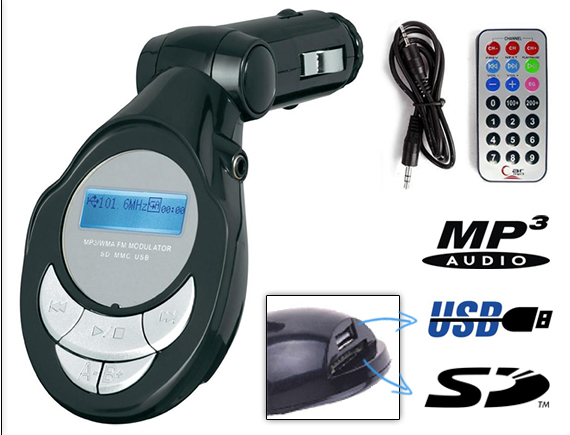 Lifestyle Deal - Draadloze Fm-transmitter Voor In De Auto Met Mp3-functie Van Sd-kaart Of Usb
