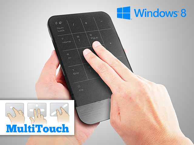 Lifestyle Deal - Draadloze Multitouch Mousepad Met Ingebouwd Numeriek Toetsenbord Lifestyle Deal - Draadloze Multitouch Mousepad Met Ingebouwd Numeriek Toetsenbord