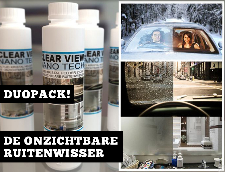 Lifestyle Deal - Duopack Nano Tech Clear Spray: Vuilafstotend Wondermiddel! Lifestyle Deal - Duopack Nano Tech Clear Spray: Vuilafstotend Wondermiddel!