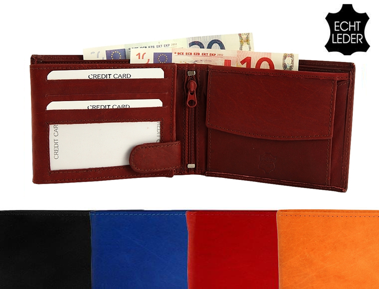 Lifestyle Deal - Echt Lederen Portemonnee In 5 Verschillende Kleuren Lifestyle Deal - Echt Lederen Portemonnee In 5 Verschillende Kleuren