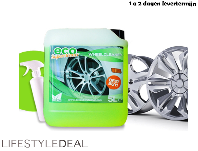 Lifestyle Deal - Eco 5L Jerrycan Velgenreiniger Met Spray Flacon Lifestyle Deal - Eco 5L Jerrycan Velgenreiniger Met Spray Flacon
