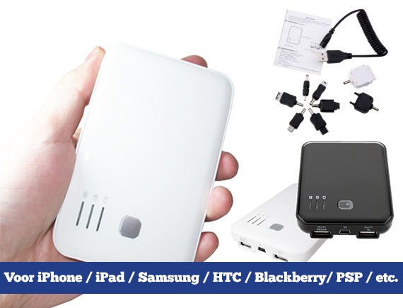 Lifestyle Deal - Externe Accu Met 2 Usb-aansluitingen Lifestyle Deal - Externe Accu Met 2 Usb-aansluitingen
