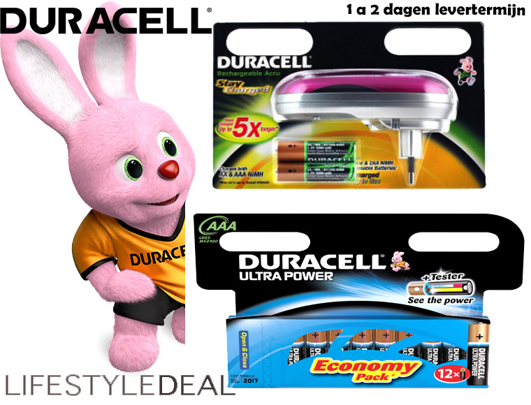 Lifestyle Deal - Handige Duracell Oplaadbare Accu Incl. 14 Batterijen (Zie Omschrijving)