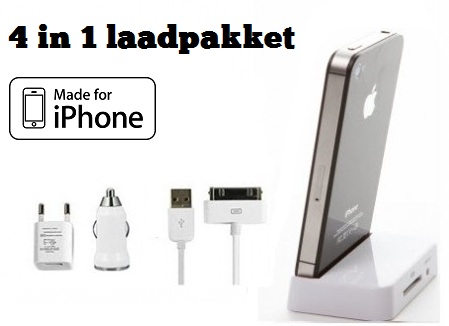 Lifestyle Deal - Iphone Laadpakket 4 In1 Lifestyle Deal - Iphone Laadpakket 4 In1