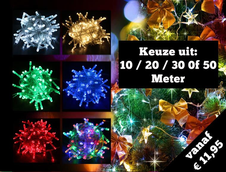 Lifestyle Deal - Led-Kerstverlichting Van 10, 20, 30 Of 50 Meter Met Keuze Uit 6 Kleuren