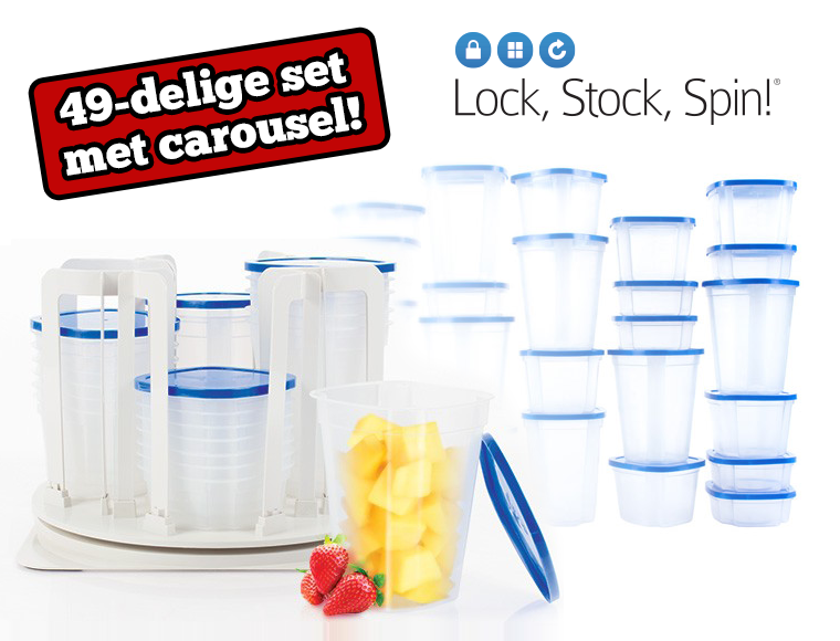 Lifestyle Deal - Lock, Stock, Spin! 49-Delige Carousel Met Vershoudbakjes