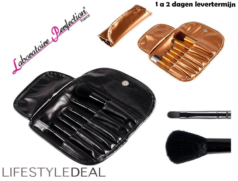 Lifestyle Deal - Make-Up Kwastenset In Trendy Tas