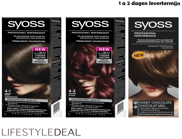 Lifestyle Deal - Originele Syoss Haarverf 3-Pak, 22 Soorten, Slechts 4,66 Per Pakje Lifestyle Deal - Originele Syoss Haarverf 3-Pak, 22 Soorten, Slechts 4,66 Per Pakje