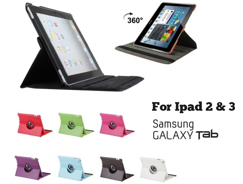 Lifestyle Deal - Roterende Case Voor Ipad 2 / 3 Of Samsung Tab 10.1 In 10 Verschillende Kleuren Lifestyle Deal - Roterende Case Voor Ipad 2 / 3 Of Samsung Tab 10.1 In 10 Verschillende Kleuren