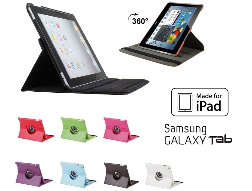 Lifestyle Deal - Roterende Case Voor Ipad 2 / 3 Of Samsung Tab 10.1 In 9 Verschillende Kleuren Lifestyle Deal - Roterende Case Voor Ipad 2 / 3 Of Samsung Tab 10.1 In 9 Verschillende Kleuren