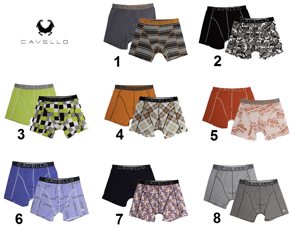 Lifestyle Deal - Set Van 2 Cavello Boxershorts Uit De 2012 Najaarscollectie In 8 Uitvoeringen