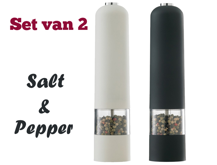 Lifestyle Deal - Set Van 2 Elektrische Peper Of Zoutmolens