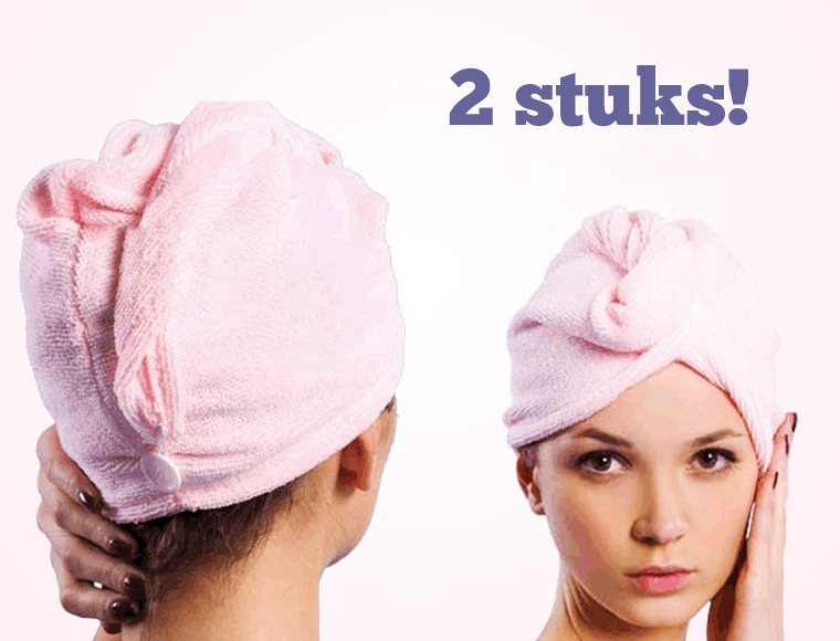 Lifestyle Deal - Set Van 2 Sneldrogende Haarhanddoeken Lifestyle Deal - Set Van 2 Sneldrogende Haarhanddoeken