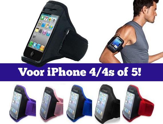Lifestyle Deal - Sportarmband Voor De Iphone 4/4S Of 5 In 5 Kleuren Lifestyle Deal - Sportarmband Voor De Iphone 4/4S Of 5 In 5 Kleuren