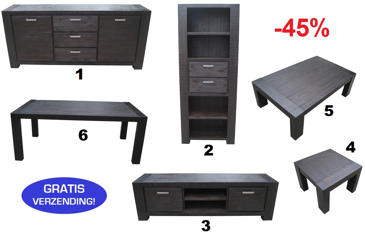 Lifestyle Deal - Stel Uw Eigen Massief Hardhouten Woonkamer Samen Lifestyle Deal - Stel Uw Eigen Massief Hardhouten Woonkamer Samen