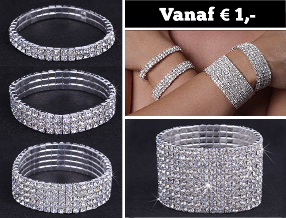 Lifestyle Deal - Stijlvolle Armband Met Strass Kristallen, In 4 Maten Vanaf 1 Euro Lifestyle Deal - Stijlvolle Armband Met Strass Kristallen, In 4 Maten Vanaf 1 Euro