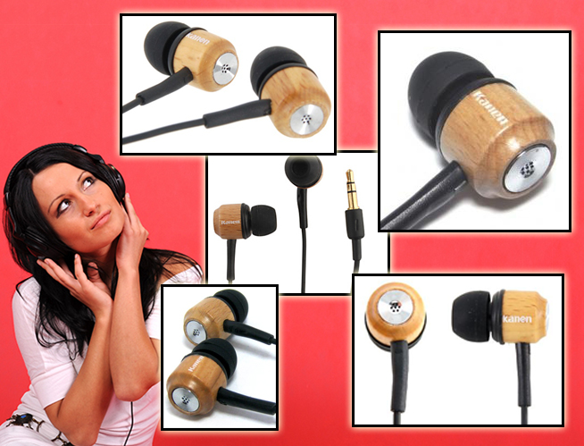 Lifestyle Deal - Stijlvolle In-ear Hoofdtelefoon Van Echt Hout Lifestyle Deal - Stijlvolle In-ear Hoofdtelefoon Van Echt Hout