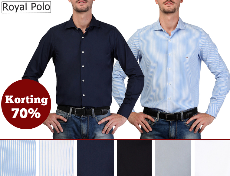 Lifestyle Deal - Stijlvolle Overhemden Van Royal Polo In 6 Kleuren