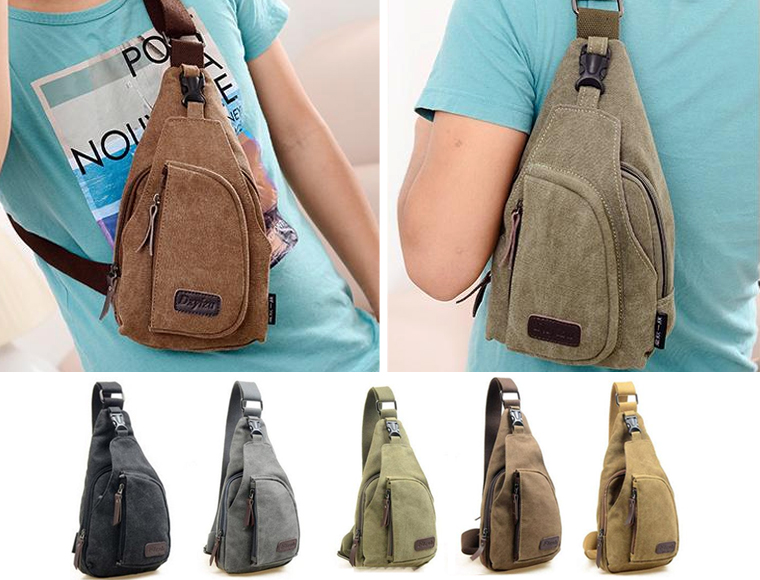 Lifestyle Deal - Stoere Canvas Cross Body Bag In 5 Verschillende Kleuren