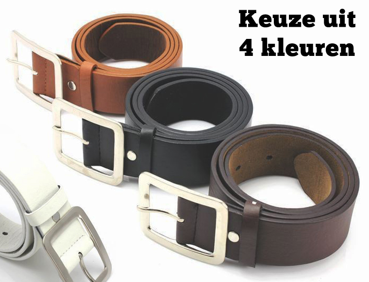 Lifestyle Deal - Stoere Pu-lederen Riem In 4 Kleuren Lifestyle Deal - Stoere Pu-lederen Riem In 4 Kleuren