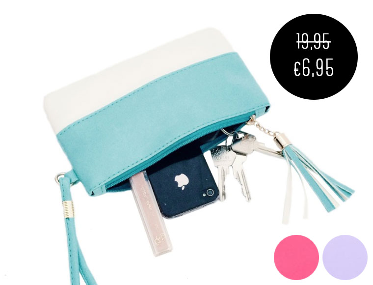 Lifestyle Deal - Summer Clutch In Blauw, Roze Of Paars Lifestyle Deal - Summer Clutch In Blauw, Roze Of Paars