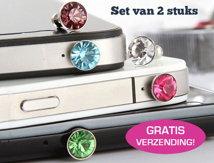 Lifestyle Deal - Trendy Diamond Style Dust Plug Voor Je Smartphone