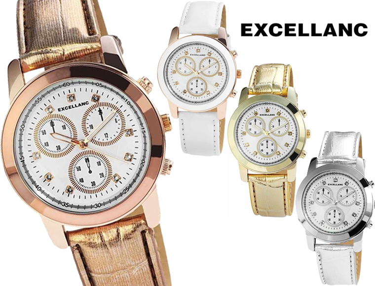 Lifestyle Deal - Trendy Excellanc Dameshorloge In 4 Kleuren Lifestyle Deal - Trendy Excellanc Dameshorloge In 4 Kleuren