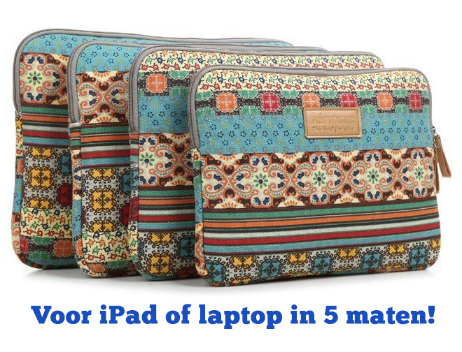 Lifestyle Deal - Trendy Ipad- Of Laptopsleeve In 5 Verschillende Maten
