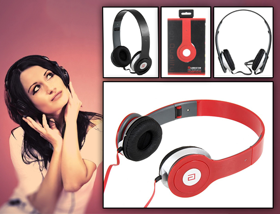 Lifestyle Deal - Trendy Opvouwbare Langston Hoofdtelefoon Met Microfoon In Rood Of Zwart Lifestyle Deal - Trendy Opvouwbare Langston Hoofdtelefoon Met Microfoon In Rood Of Zwart