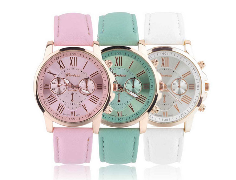 Lifestyle Deal - Trendy Pastelkleurig Horloge In Roze, Mint-groen Of Wit Lifestyle Deal - Trendy Pastelkleurig Horloge In Roze, Mint-groen Of Wit