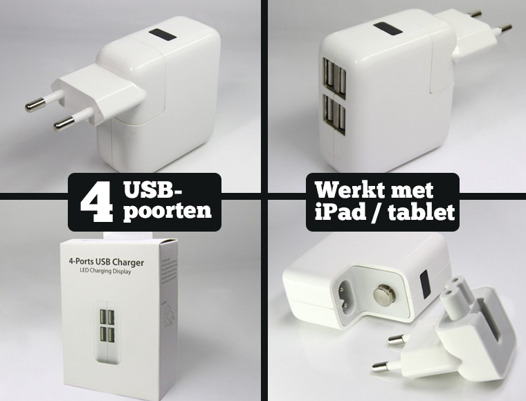 Lifestyle Deal - Universeel Usb-oplaadstation Voor 4 Apparaten