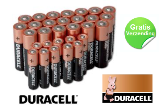 Marge Deals - 25X Duracell Alkaline Batterijen Marge Deals - 25X Duracell Alkaline Batterijen