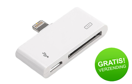 Marge Deals - 2-In-1 Micro Usb En 30-Pens Lightning Adaptor