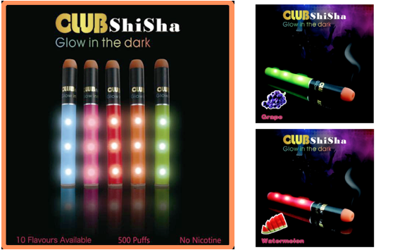 Marge Deals - Club Shisha E-cigarettes Glow In The Dark