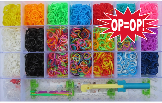 Marge Deals - Loom Bewaardoos Met 6000 Elastiekjes + Monstertail