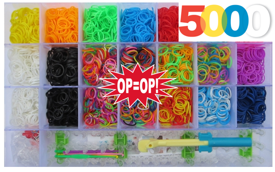 Marge Deals - Loom Box Bewaardoos Met 5000 Elastiekjes Marge Deals - Loom Box Bewaardoos Met 5000 Elastiekjes