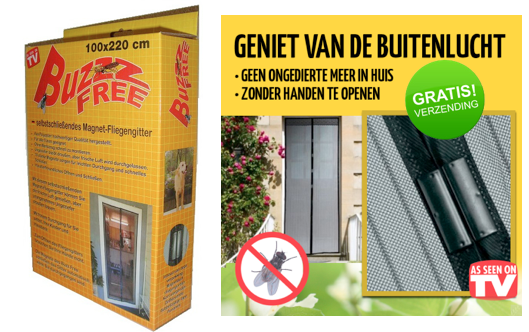 Marge Deals - Original Buzzz Free Vliegengordijn Marge Deals - Original Buzzz Free Vliegengordijn