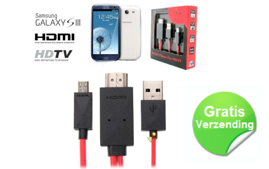 Marge Deals - Samsung Galaxy S3 Micro Usb En Hdtv Kabel Marge Deals - Samsung Galaxy S3 Micro Usb En Hdtv Kabel