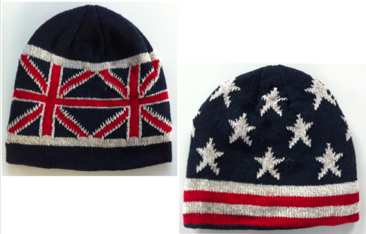 Marge Deals - Stoere Beanies Met Usa Of Uk Print Marge Deals - Stoere Beanies Met Usa Of Uk Print